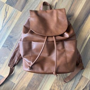 Faux Leather Backpack